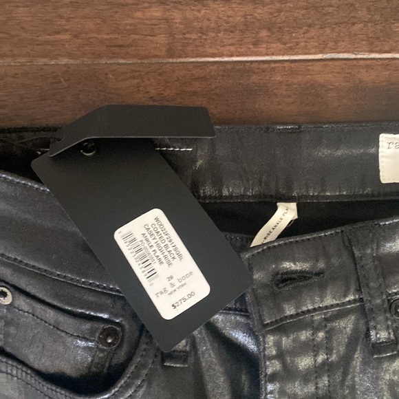 Rag n bone Casey high rise coated ankle flare az28 nwt black NEW - Picture 8 of 11